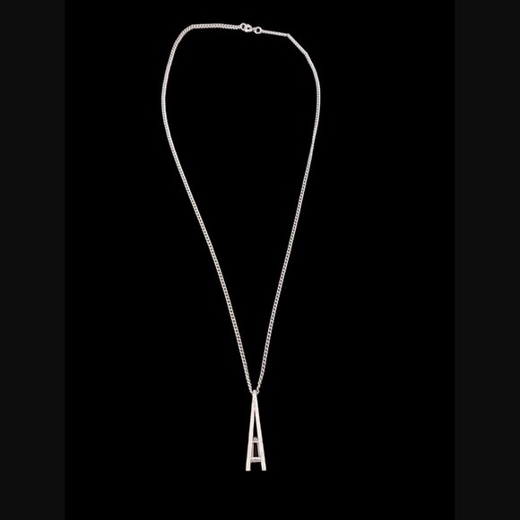 Vintage Avon Park East Collection Silver Tone Green Glass Stone Necklace 22" - Picture 6 of 7